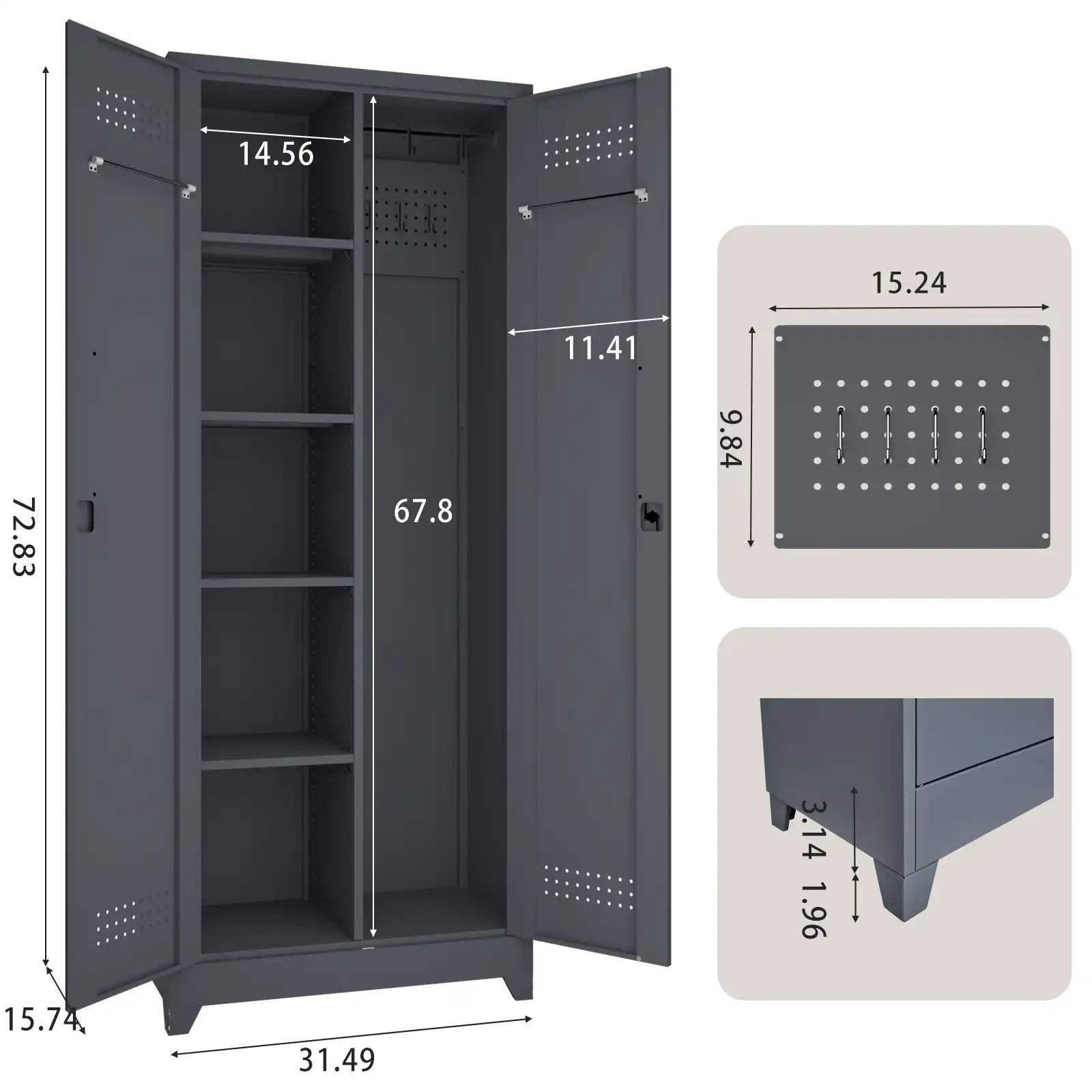 Broom Closet Storage Cabinet 1