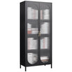 Display Cabinet with Glass Doors #black