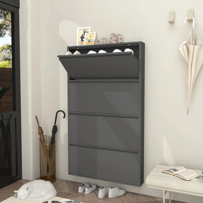 Flip Drawer Steel Shoe Rack Cabinet 13 flip drawers