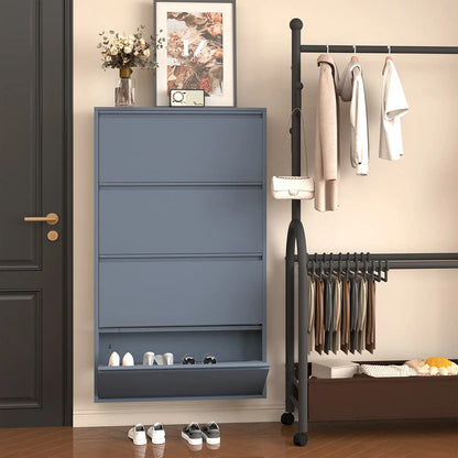 Flip Drawer Steel Shoe Rack Cabinet 9 flip drawers