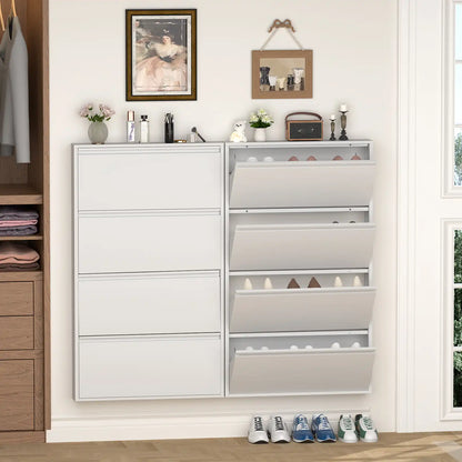 Flip Drawer Steel Shoe Rack Cabinet for Indoor Shoe Storage flip drawers