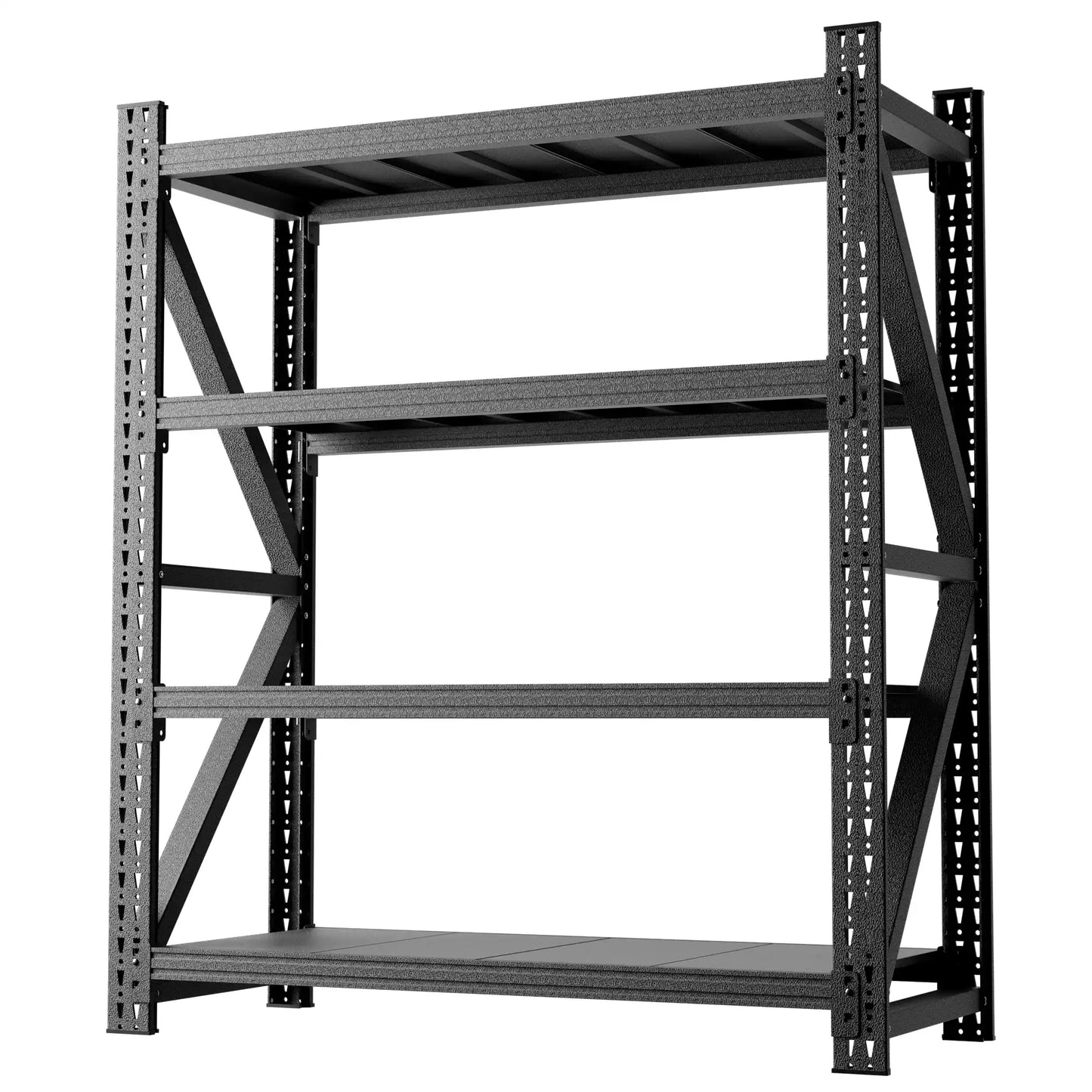 Greatmeet 59" W 4-Tier Heavy Duty Steel Storage Racks, 4000 LBS Capacity