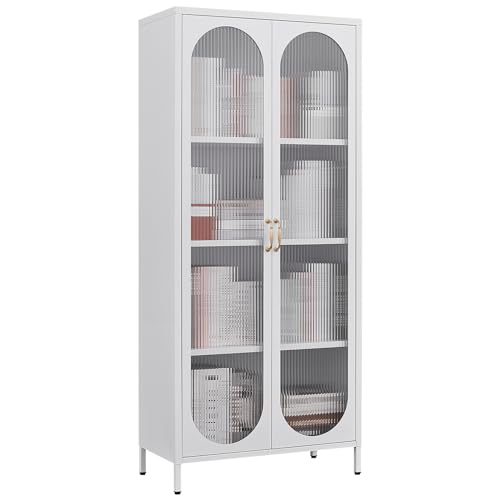 Glass Storage Cabinet #white