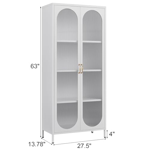 Glass Storage Cabinet Size #white