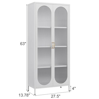 Glass Storage Cabinet Size
