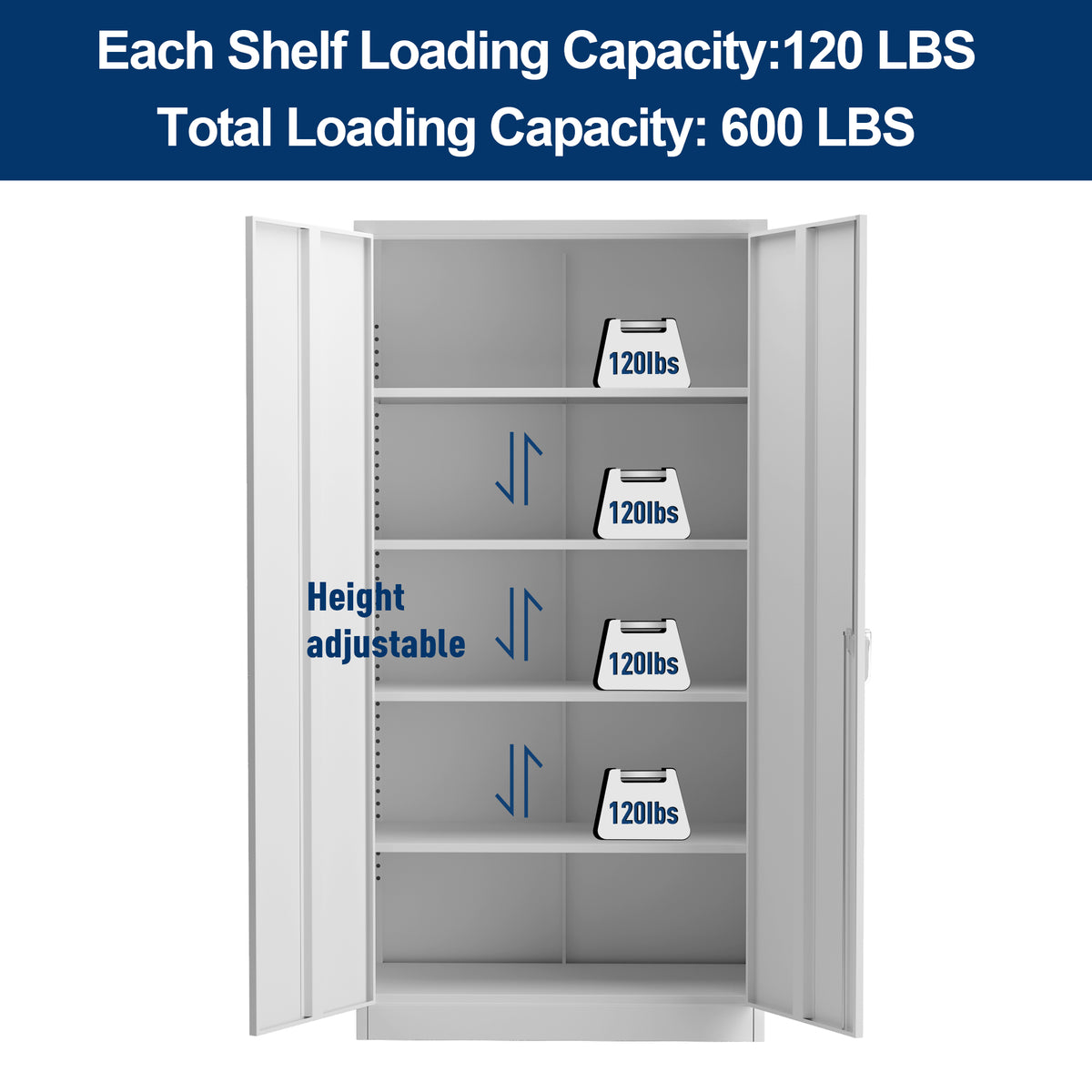 Grey Metal Storage Cabinet Loading Capacity #grey