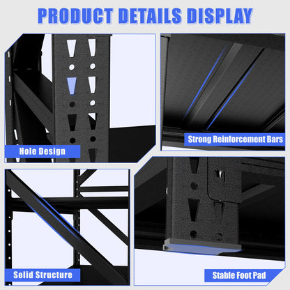 Greatmeet 67" W 4-Tier Heavy Duty Metal Storage Racks for Garage, 5000 LBS Capacity