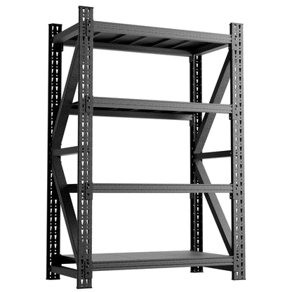 Greatmeet 69"H 4-Tier Heavy Duty Metal Shelf, 4000 LBS Capacity Adjustable Storage Racks for Garage, Warehouse