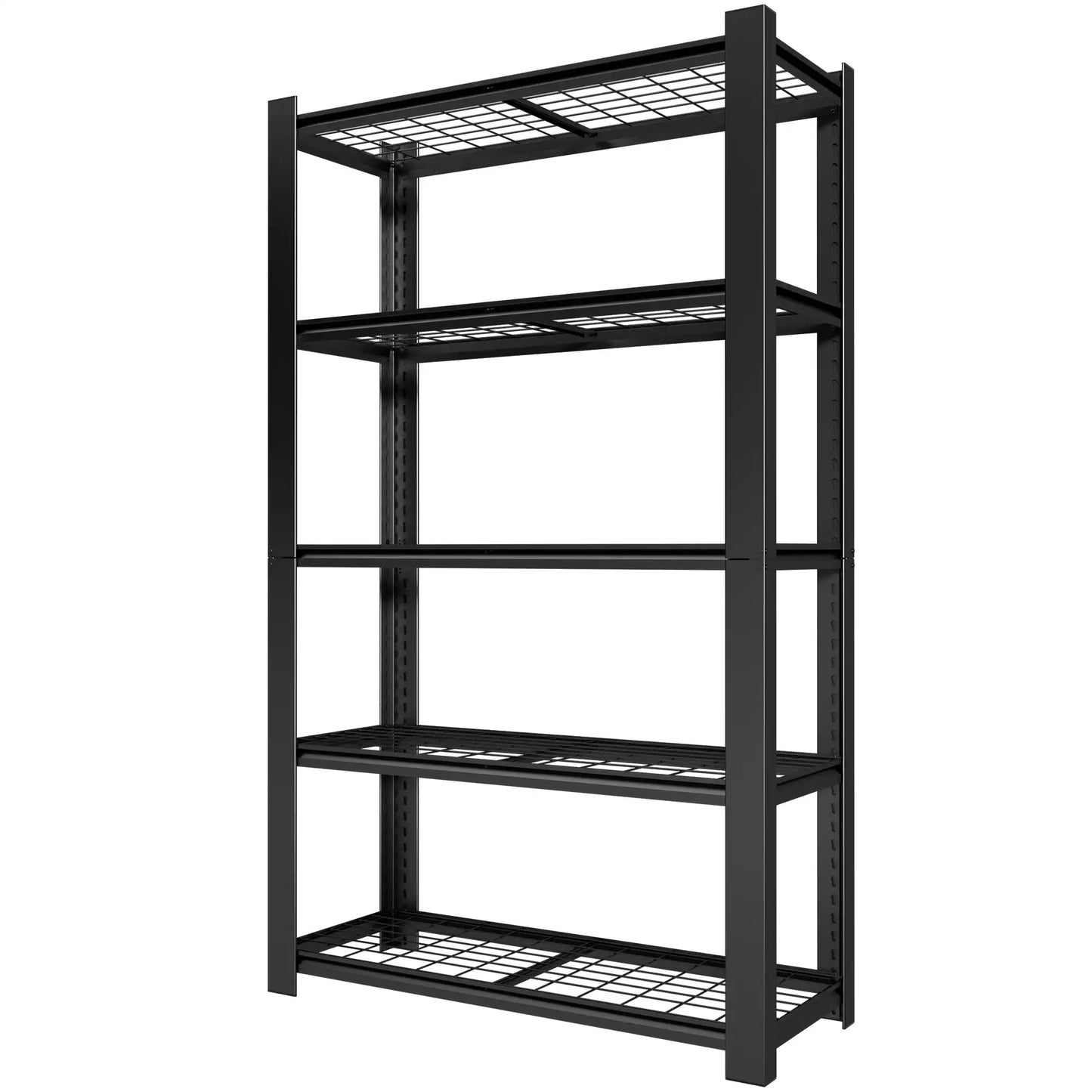 Greatmeet 78" H 5-Tier Heavy Duty Metal Wire Shelving, 3000LBS Capacity Adjustable Storage Racks for Garage & Kitchen