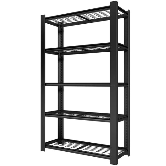 Greatmeet 78" H 5-Tier Heavy Duty Metal Wire Shelving, 3000LBS Capacity Adjustable Storage Racks for Garage & Kitchen
