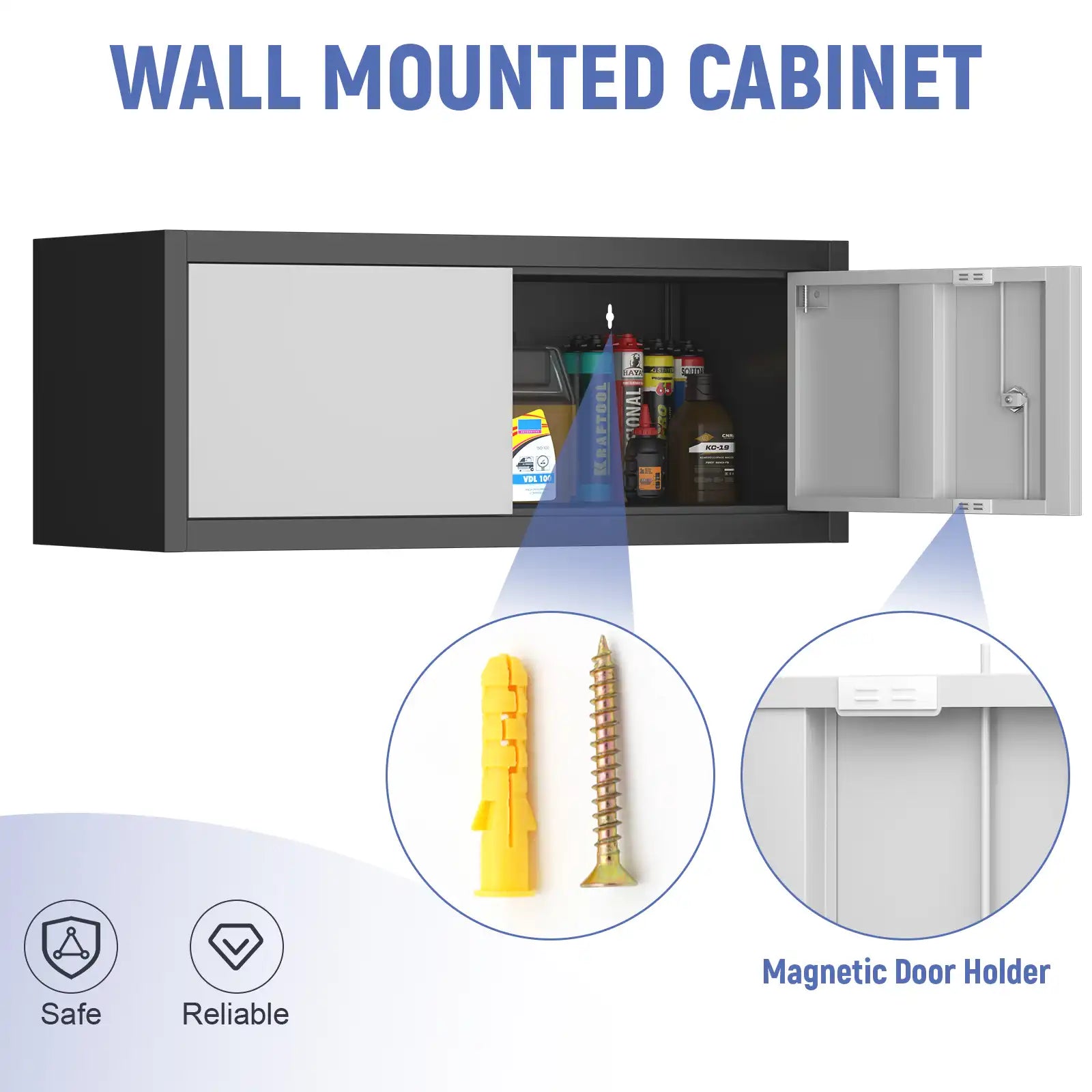 Horizontal Overhead Metal Wall Cabinet Detail