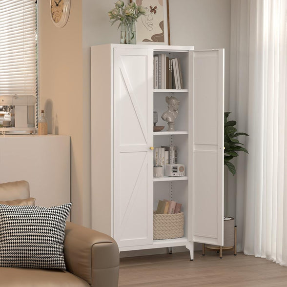 Greatmeet Kitchen Pantry Storage Cabinet, Tall Pantry Cabinet