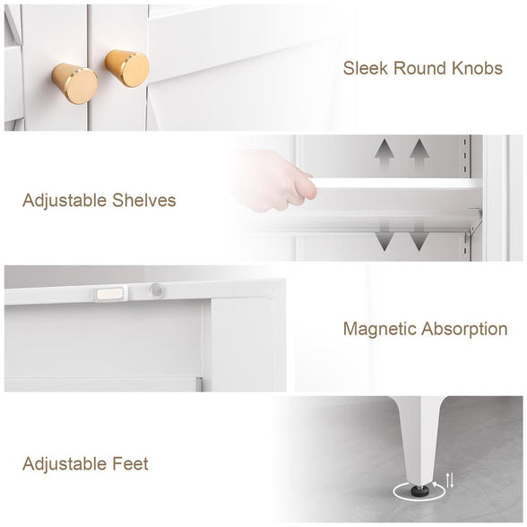 Greatmeet Kitchen Pantry Storage Cabinet, Tall Pantry Cabinet