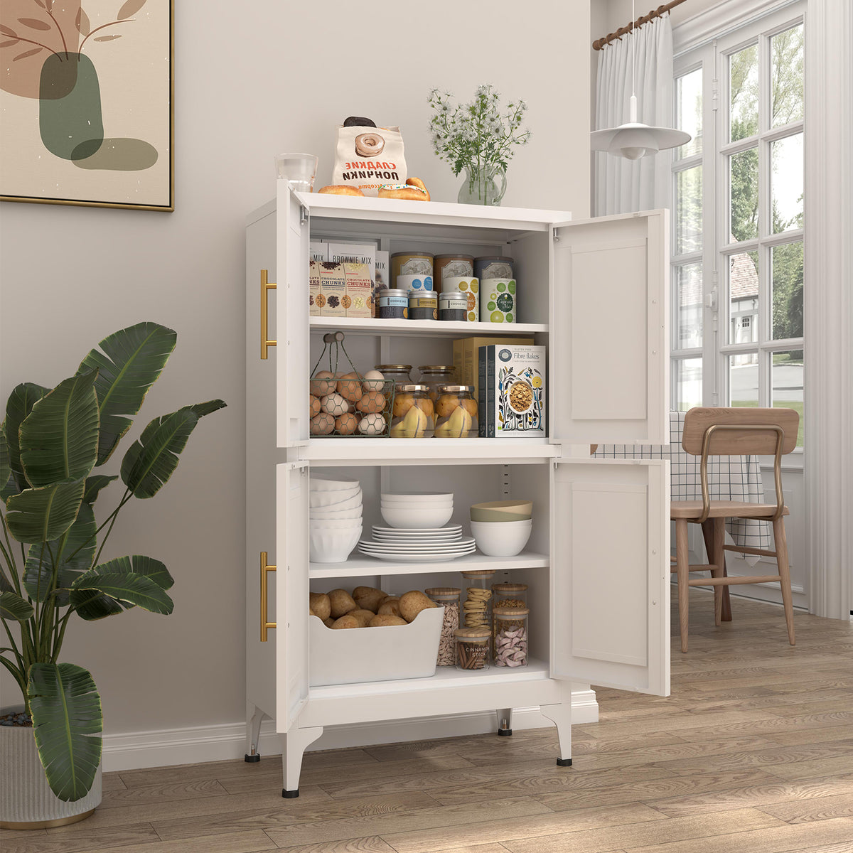 Kitchen Pantry Storage Cabinet Home #white