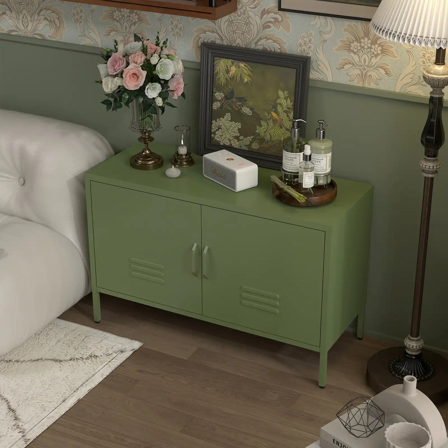 Low TV Stand Console Scene #green