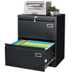 Metal Filing Cabinet with Lock 15 #black #2 drawers