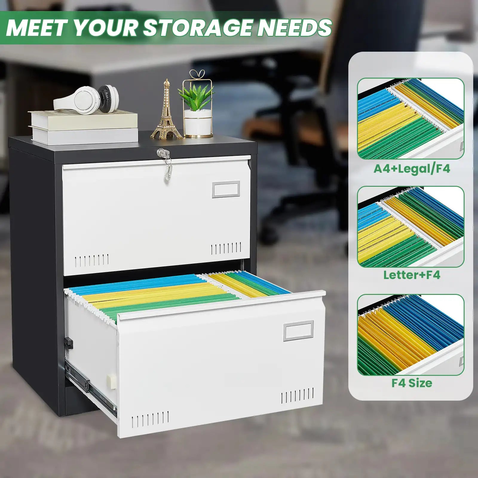 Metal Filing Cabinet with Lock 22 drawers