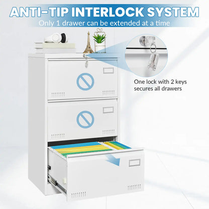 Metal Filing Cabinet with Lock 31 drawers