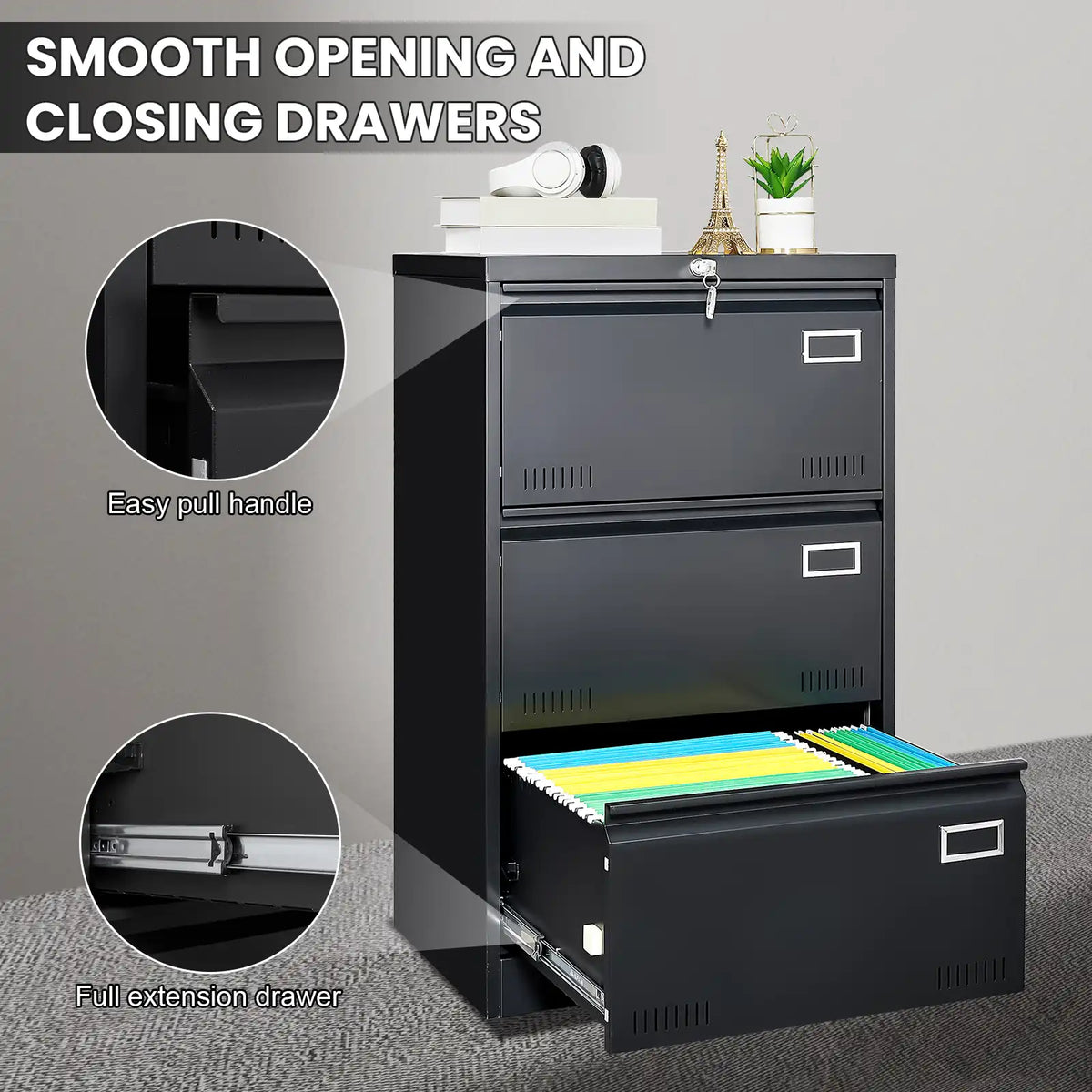 Metal Filing Cabinet with Lock 34 drawers