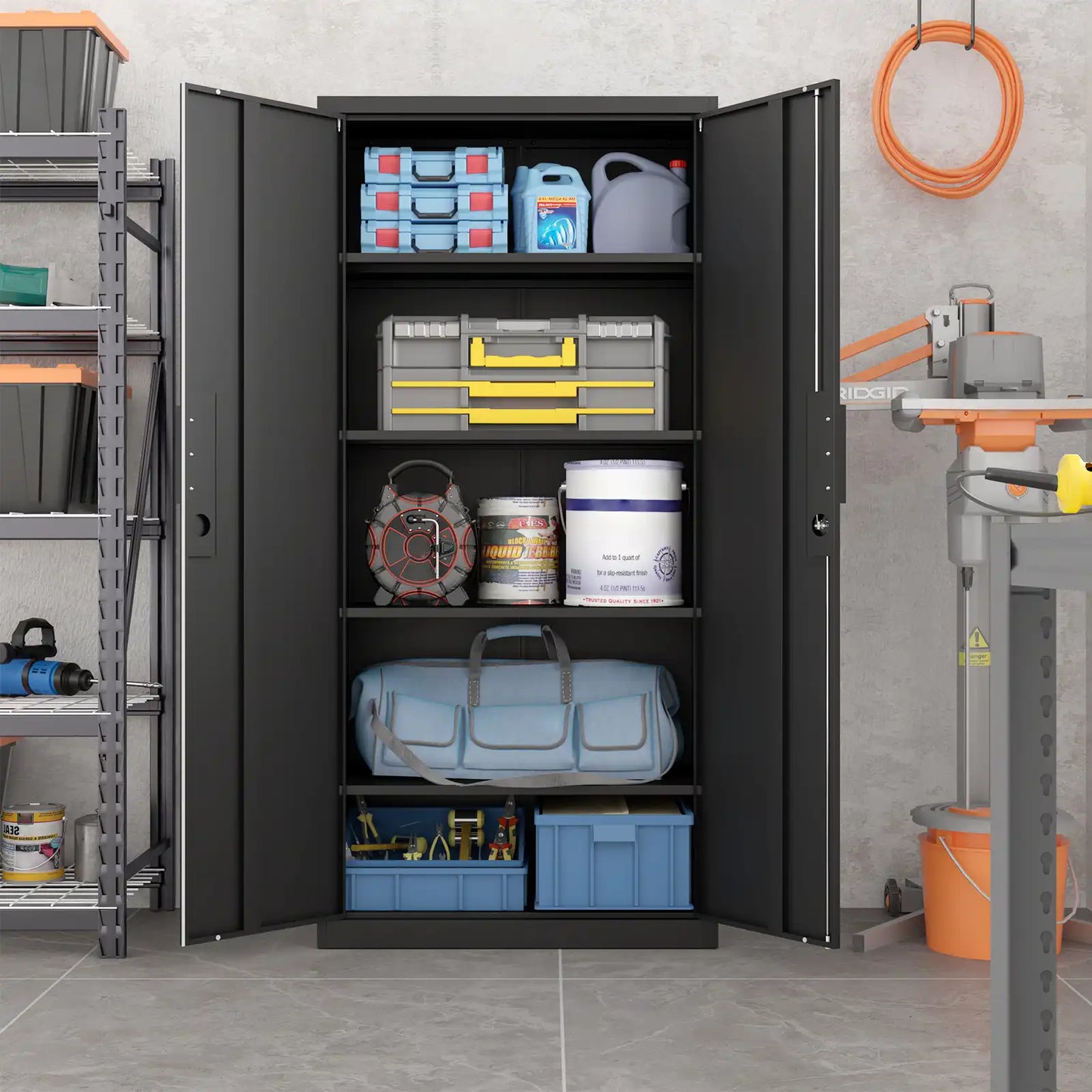 Metal Garage Cabinet Tools #black