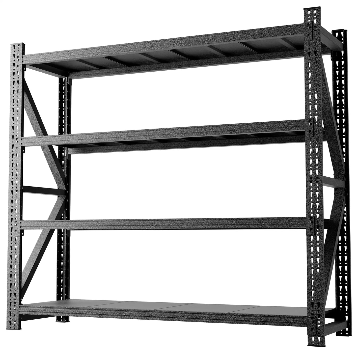 Greatmeet 79" W 4-Tier Heavy Duty Metal Industrial Shelving with Adjustable Shelves for Garage, 6000 LBS Capacity