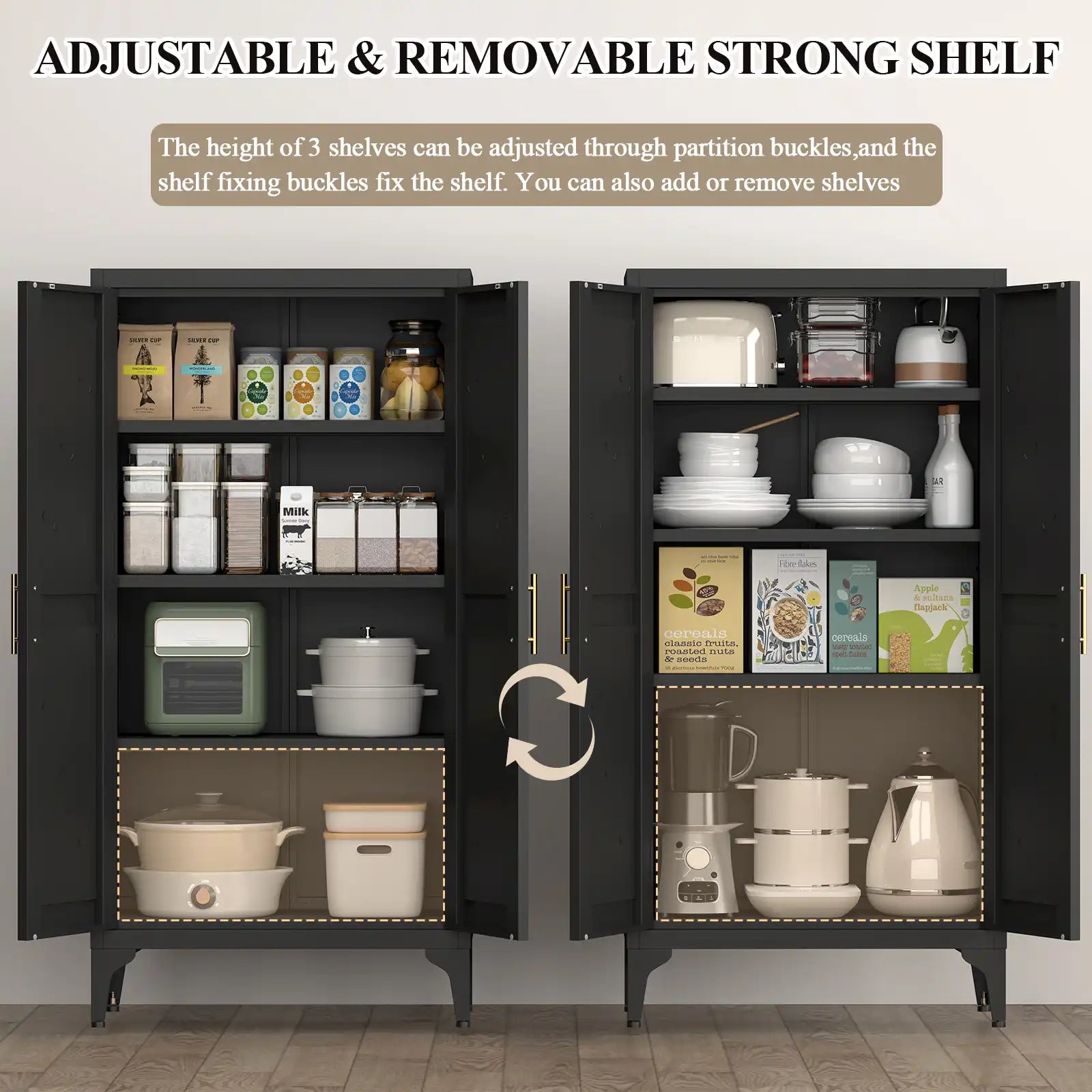 Kitchen Pantry Storage Cabinet Detail 1