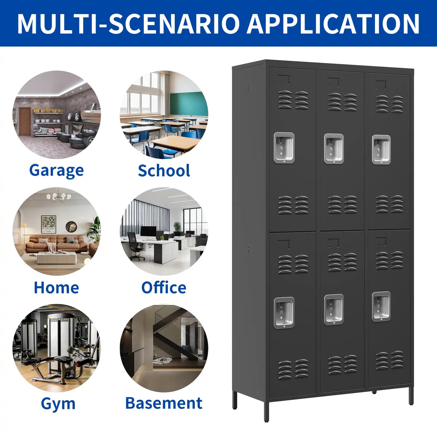 Metal Lockers for Employees School Office #black