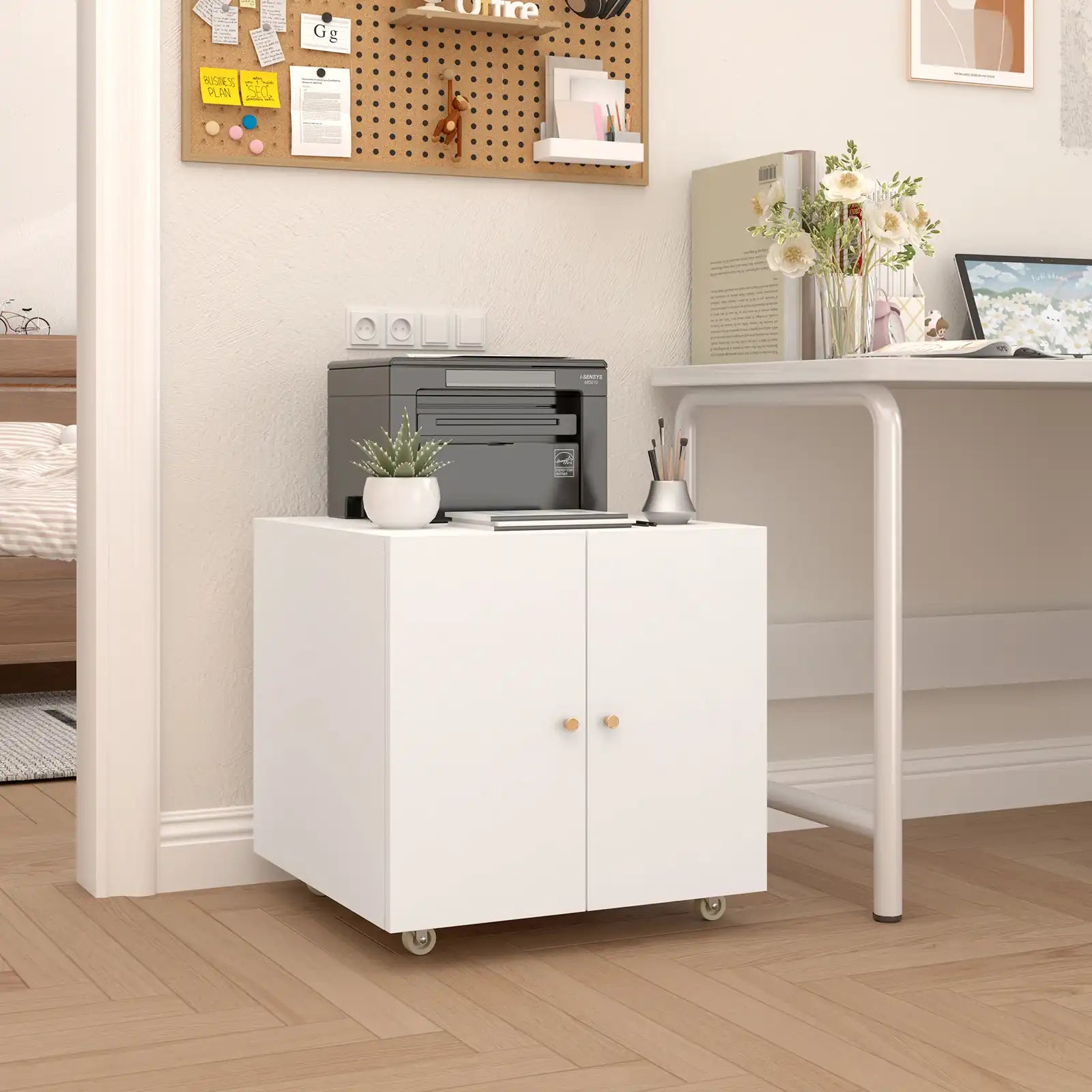 Metal Mobile Printer Table 12
