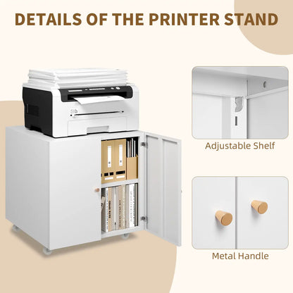Metal Mobile Printer Table 13