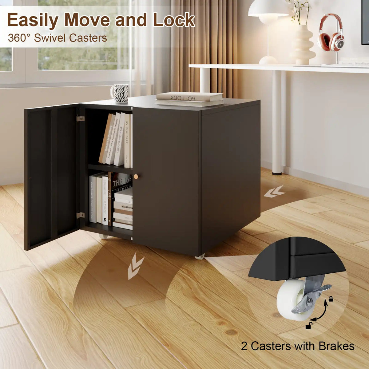 Metal Mobile Printer Table 4 #black #standard