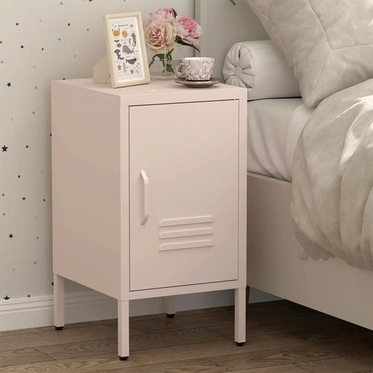 Metal Nightstand with Shelf #pink
