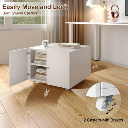 Metal Printer Stand on Wheels for Home Office 3