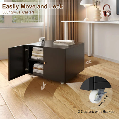 Metal Printer Stand on Wheels for Home Office 1