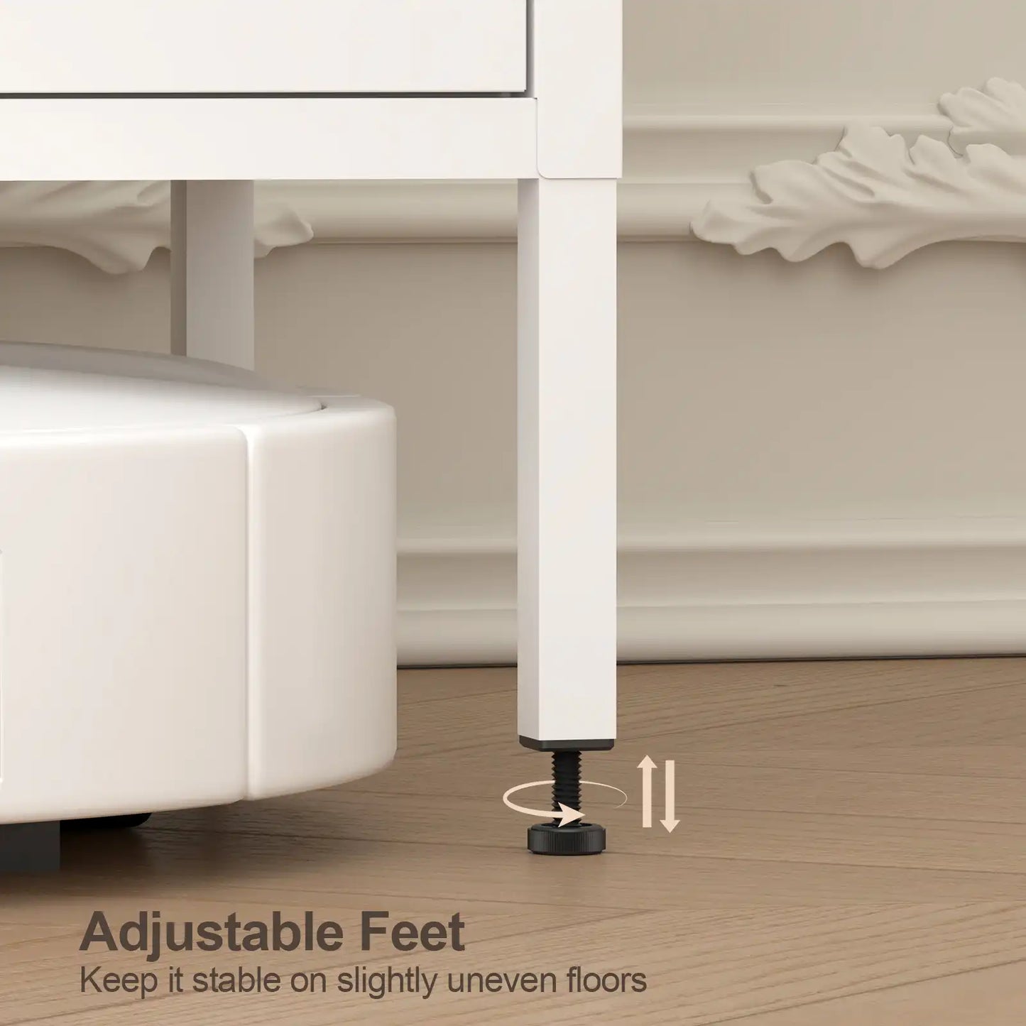 Geatmeet Metal Storage Cabinet,Storage Cabinet with 2 Doors and Adjustable Shelves, Locker Cabinet with legs for Tools, Kitchen & Office