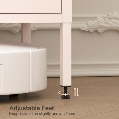 Geatmeet Metal Storage Cabinet,Storage Cabinet with 2 Doors and Adjustable Shelves, Locker Cabinet with legs for Tools, Kitchen & Office