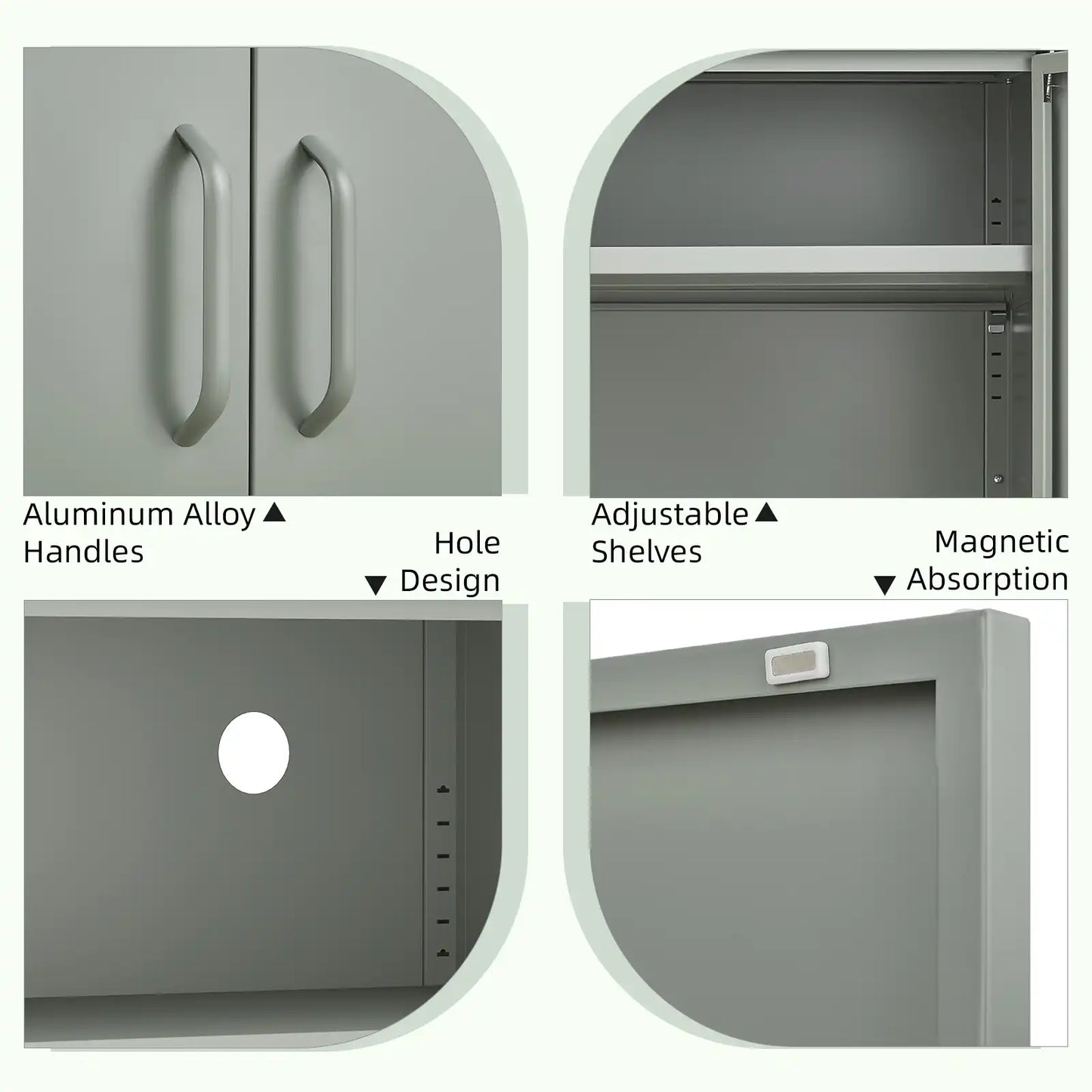 Low TV Stand Console Detail #gray-green