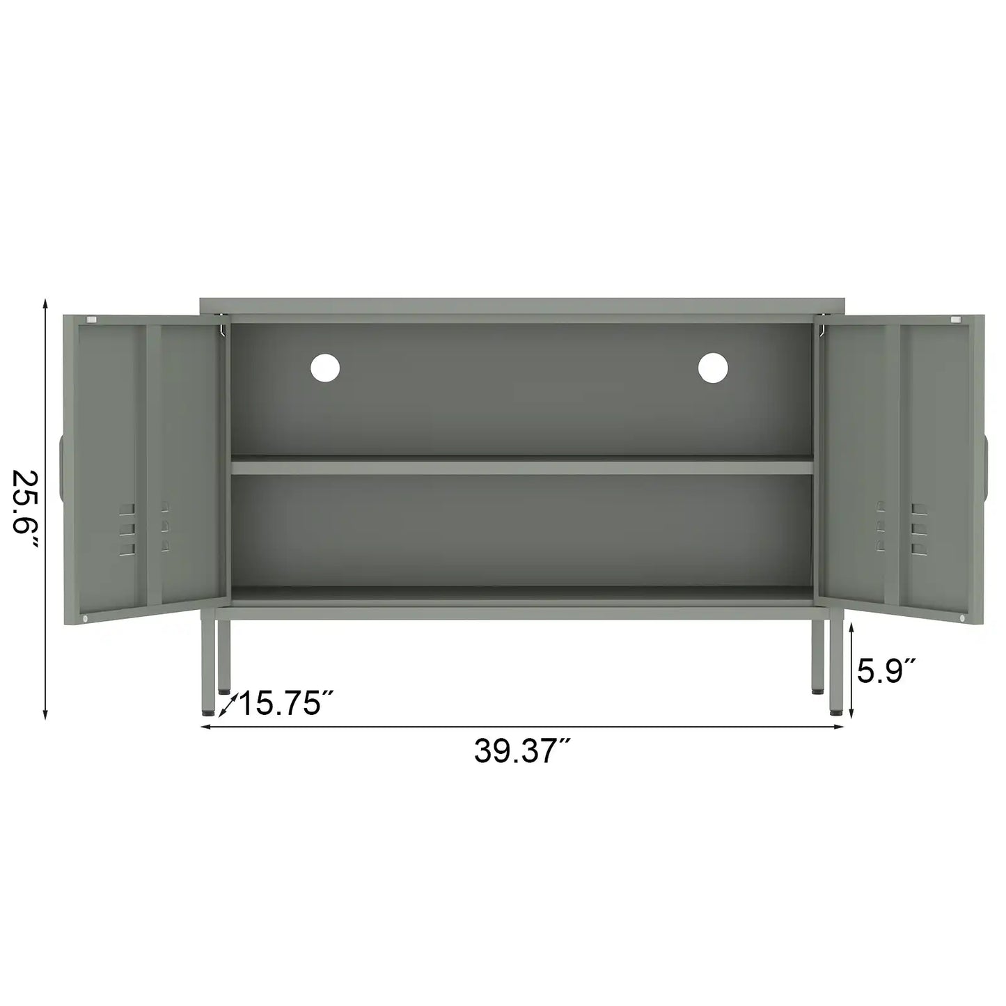 Low TV Stand Console Size #gray-green