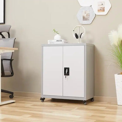 Metal Storage Cabinet with Wheels 6