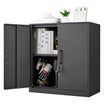 Greatmeet Metal Wall Mounted Cabinet, Lockable Garage Cabinet with Adjustable Shelves, Steel Tool Cabinet for Home, Bathroom,Kitchen, Office