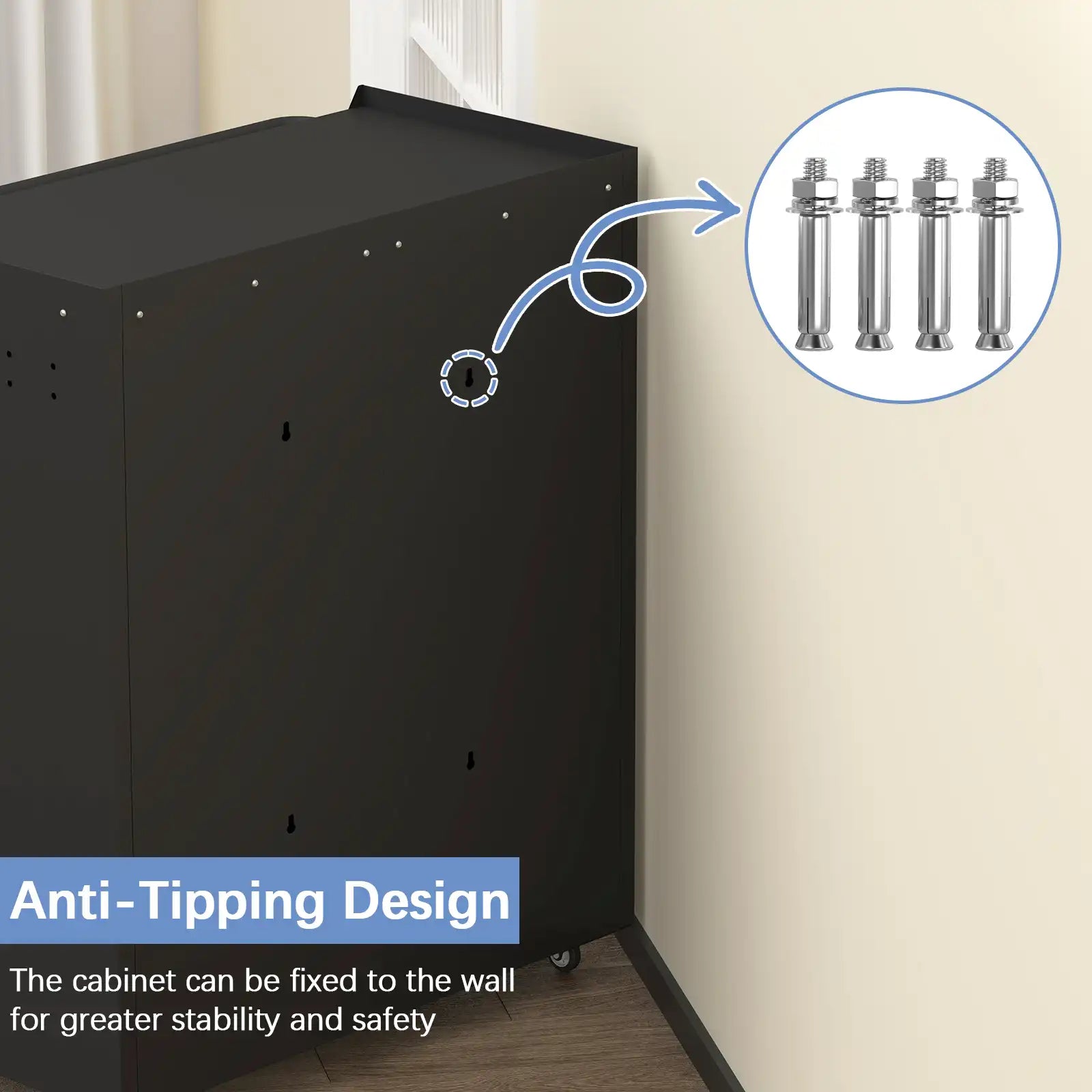 Rolling Metal Garage Storage Cabinet with Locking Wheels 4