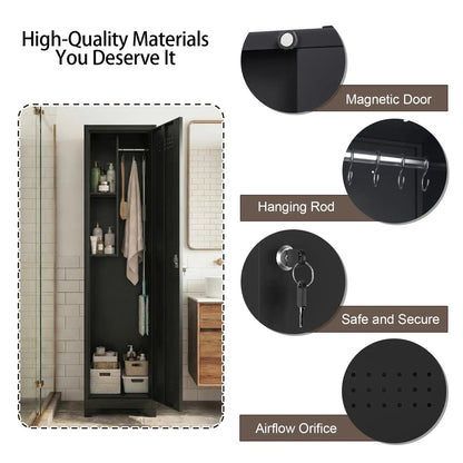 Single Door Broom Closet Detail 1