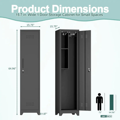 Single Door Broom Closet Size 1