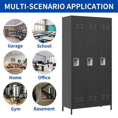 Storage Locker Cabinet for Home Gym Office School 5