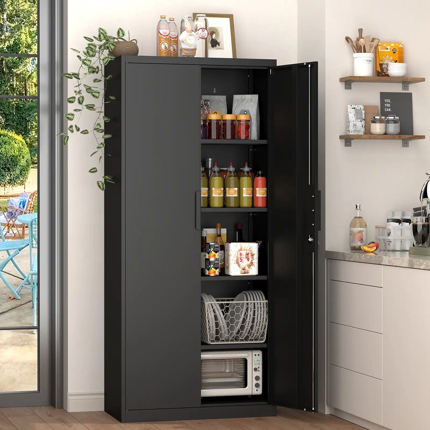Tall Metal Garage Cabinet #black