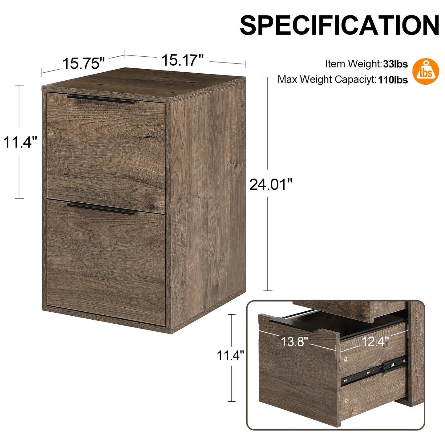Vertical Wooden Storage Filing Cabinet 17 #grey