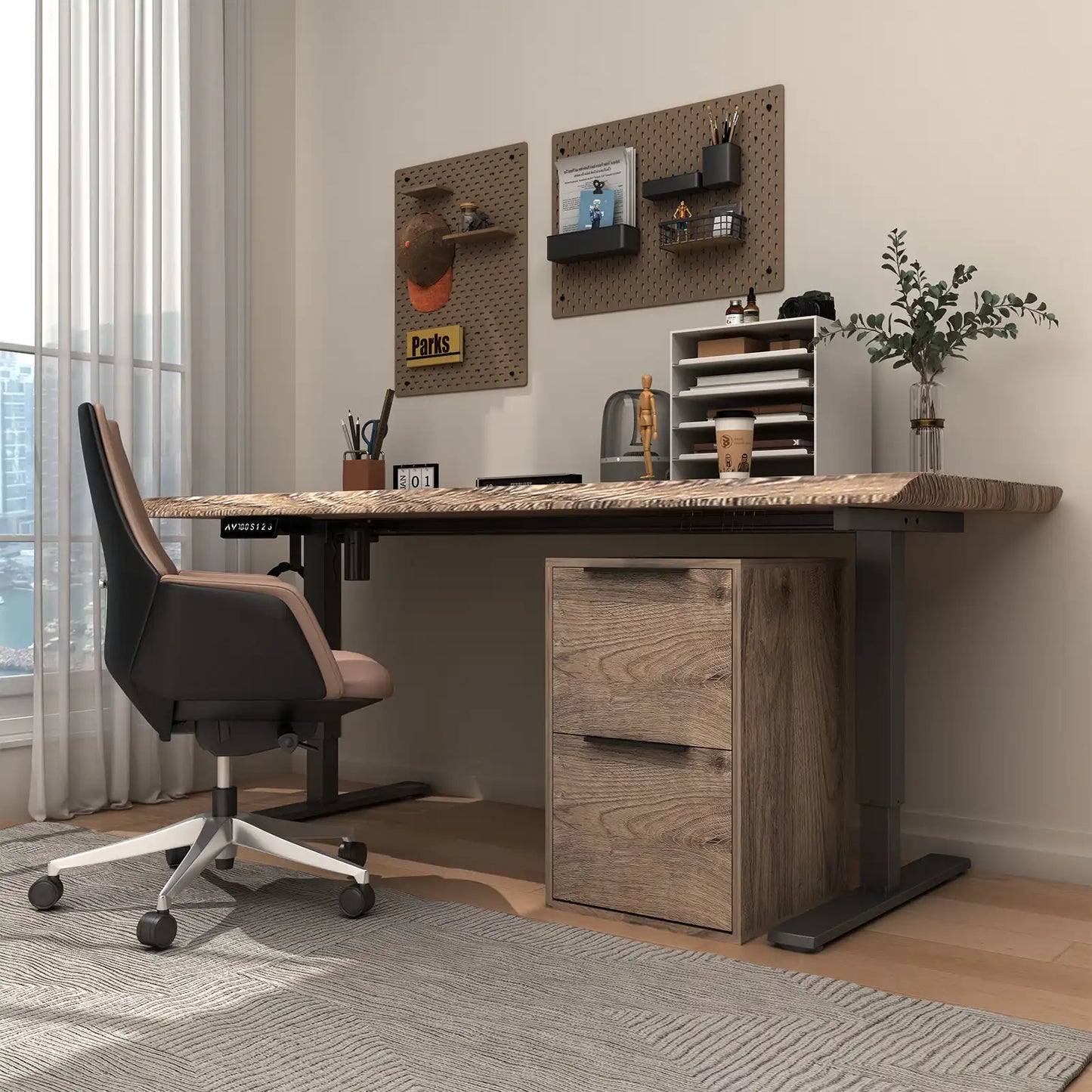 Vertical Wooden Storage Filing Cabinet 18 #grey