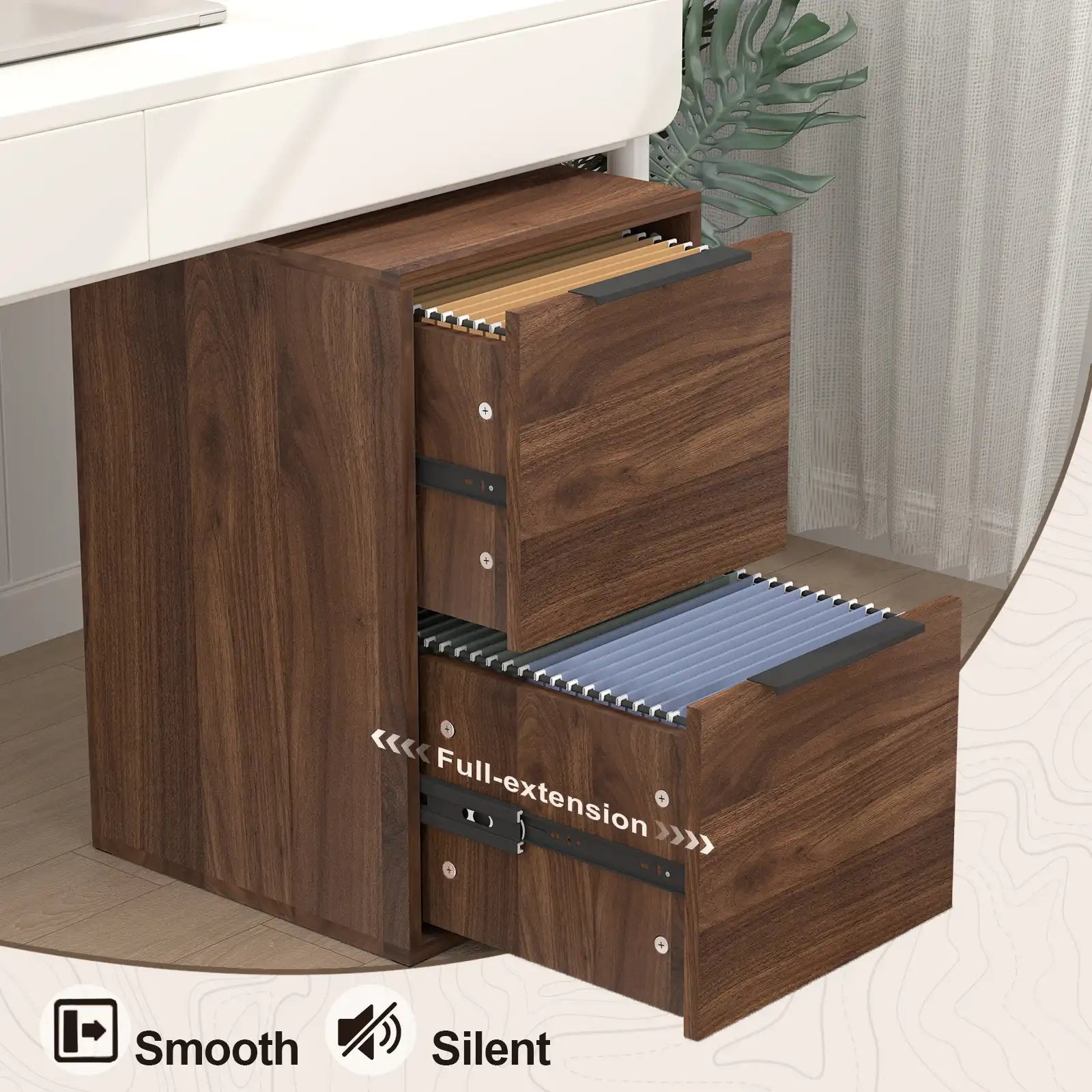 Vertical Wooden Storage Filing Cabinet 20