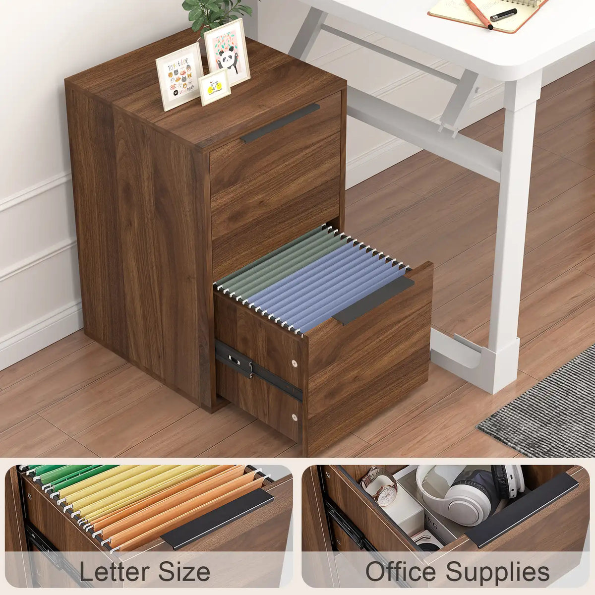 Vertical Wooden Storage Filing Cabinet 21
