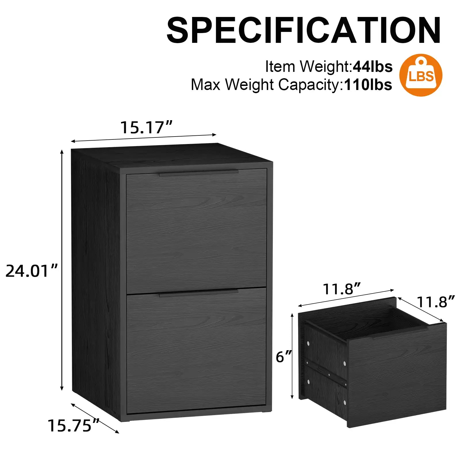 Vertical Wooden Storage Filing Cabinet 5