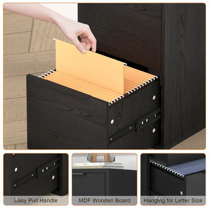 Vertical Wooden Storage Filing Cabinet 6